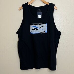 NWT Reebok Black Tank Top with Logo Patch